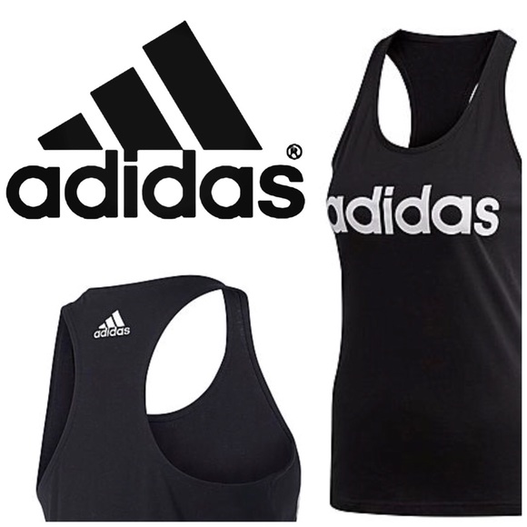 Women’s black Adidas racerback tank top - Picture 1 of 4